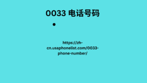 0033 电话号码

